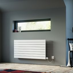 Ximax Radiateur séjour P1 plan horizontal 59,5x120 cm 609 watts blanc RAL 9003 En acier inoxydable laminé à froid, revêtu de poudre, adapté pour tous les types de chauffage central, design distinctif