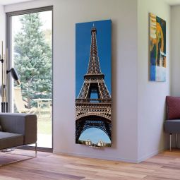 Ximax Radiateur Design Radiateur P1 Plan Print Tour Eiffel Vertical Élégant radiateur design avec raccord central de 50 mm, façade lisse imprimée avec la tour Eiffel parisienne