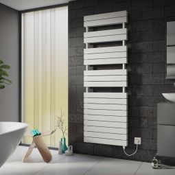 Ximax Radiateur salle de bain P2 Duplex avec raccord central 5 cm blanc RAL 9003 en acier laminé à froid, revêtu par poudrage, également adapté au fonctionnement électrique ou mixte