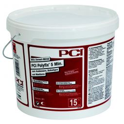Mortier ciment à prise ultrarapide PCI Polyfix 5 minutes, couleur gris 1-15 kg, pour réparer, fixer et monter