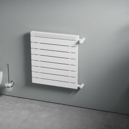 Ximax Radiateur salle de bain Pep raccordement latéral blanc RAL 9003 Revêtement de haute qualité par poudrage, aspect harmonieux et moderne, idéal comme radiateur WC