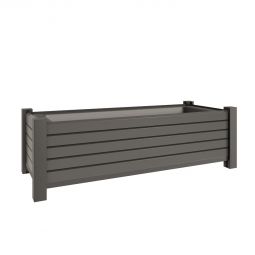 Bac à plantes carré en aluminium TraumGarten SYSTEM Rhombus, anthracite  avec insert, design intemporel associé à une finition de haute qualité, L/l/H : 129,5 x 52 x 40 cm 