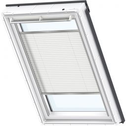 Store plissé VELUX blanc 1016S translucide, apportant une luminosité agréable, convenable pour divers fenêtre de toit VELUX