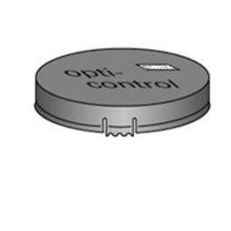 Couverture de puits en plastique (GFK) Opti orange avec dispositif d'arrêt