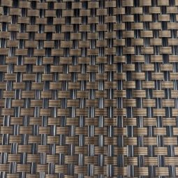 Bandes brise-vue pour clôtures-en-fil-double rotin bronze grille, longueur des bandes : 2,56m, hauteur : 19cm
