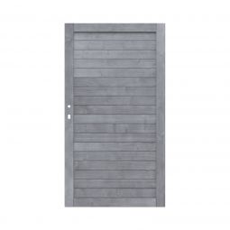 Portail Panneau brise-vue bois, TraumGarten NEO gris 98x179cm, sens d'ouverture sélectionnable