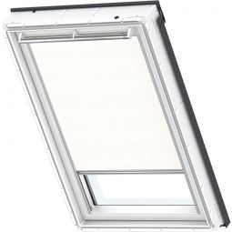 Store pare-vue VELUX blanc 1028S translucide, positionnement continu, convenable pour divers fenêtre de toit VELUX