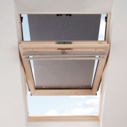 Store anti-chaleur RoofLITE MUR extérieur noir commande manuelle, convenable pour fenêtre de toit VELUX