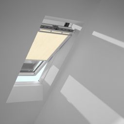 Store duo VELUX anti-chaleur ROP manuelle beige/noir 1086 store extérieur et store pare-vue, protection efficace contre la lumière et la chaleur, convenable pour divers fenêtre de toit VELUX