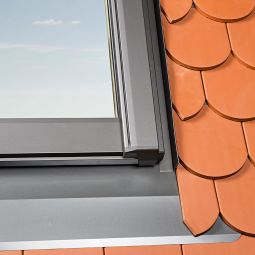 Raccord fenêtre de toit Roto EDB 1x1 AL raccord d'étanchéité pour tuiles plates (couverture double)