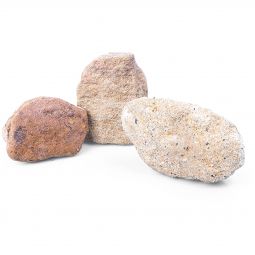 Chute de pierres jaune-gris 100-300 mm granulométrie