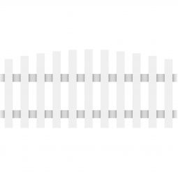 Clôture jardin LONGLIFE CARA Clôture plastique blanche ronde TraumGarten fenêtre en plastique résistante aux intempéries, 180x70 (80) cm