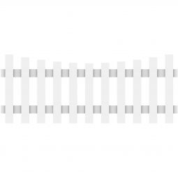 Clôture jardin LONGLIFE CARA Clôture plastique blanche courbe TraumGarten fenêtre en plastique résistante aux intempéries, 180x70 (61) cm