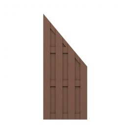 Panneau brise-vue composite , TraumGarten JUMBO WPC, marron, raccordement 74x179 sur 90cm