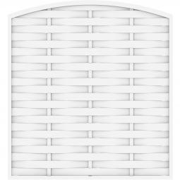 TraumGarten Clôture occultante LONGLIFE ROMO Blanc panneau convexe Matière plastique de haute qualité pour fenêtres, résistante à la lumière et aux intempéries, en différentes tailles