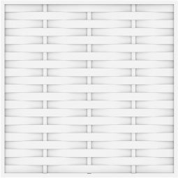 TraumGarten Clôture occultante LONGLIFE ROMO Blanc Grille en lamelle Matière plastique de haute qualité pour fenêtres, résistante à la lumière et aux intempéries, en différentes tailles
