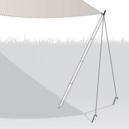 Tige de montage basic pour voile d'ombrage 270cm barre de maintien pour voile d'ombrage basic