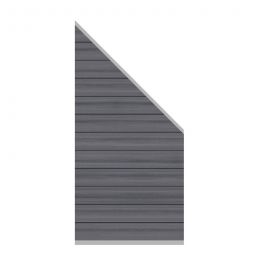 Panneau brise-vue composite, TraumGarten SYSTEM WPC PLATINUM gris, raccordement 89x180 sur 90cm, à monter à droite ou à gauche