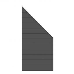 Clôture pare-vue TraumGarten SYSTEM ALU PLUS Set de raccordement Anthracite clôture à lamelles 91x184 auf 94 cm, peut être monté à gauche ou à droite