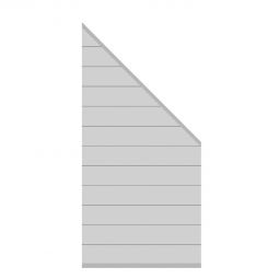 Clôture pare-vue TraumGarten SYSTEM ALU PLUS Kit de raccordement argent Protection pare-vue clôture à lamelles 91x184 auf 94 cm, peut être monté à gauche ou à droite