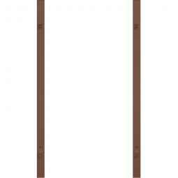 Kit de poteaux pour portail marron, TraumGarten Kit de 2 à sceller avec gonds soudés inclus