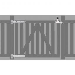 Kit de ferrures portail jardin bois composite, RAJA TraumGarten  métal, à visser
