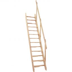 Minka Escalier à limons Softline épicéa escalier gain de place Marches Samba, jusqu'à une hauteur d'étage de 280 cm