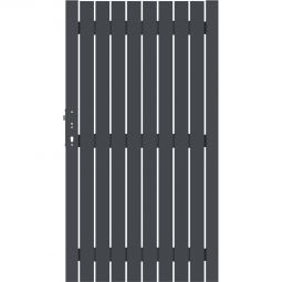 Portail pour panneau brise-vue TraumGarten SQUADRA Alu Anthracite 98 x 180 cm, sens d'ouverture sélectionnable
