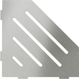 Tablette de douche étagère inox Schlüter SHELF-E-S2 EB WAVE V2A brossé tablette murale pentagonale, 195x195 mm