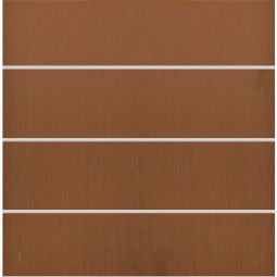 TraumGarten  panneau Brise-vue en Kit SYSTEM BOARD XL Rouille 4 plaques en acier Corten avec des lamelles de transition et des joints en caoutchouc, 179x180 cm
