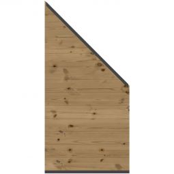 Panneau pare-vue TraumGarten SYSTEM WPC Platinum Raccord du panneau anthracite Protection visuelle panneau lamelles 91x184 sur 94 cm, set de 6 profilés individuels et 2 baguettes de finition (aluminium & revêtement par poudre)