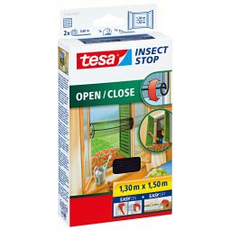 Moustiquaire Insect Stop Comfort, Tesa avec bande velcro, anthracite, 130x150 cm