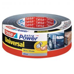 Power Universal tesa extra, argrent 50 m x 50 mm pour réparer, fixer, lier, renforcer, étanchéifier, marquer et plus encore