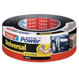 Power Universal tesa extra, noir 50 m x 50 mm pour réparer, fixer, lier, renforcer, étanchéifier, marquer et plus encore