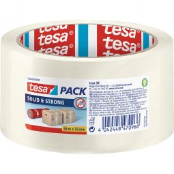 tesapack Transparent solide et résistant 66 m x 50 mm, convient aux rouleaux à main