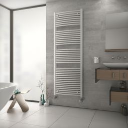 Ximax Radiateur salle de bain Top profil D latéral et raccord standard blanc RAL 9003 En acier trempé pour radiateurs, laminé à froid et revêtu par poudre, également adapté au fonctionnement électrique ou mixte