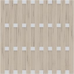 Clôture pare-vue TraumGarten JUMBO WPC 179x179 cm design alu sable 2e choix Clôture à lamelles pare-vue Protection contre les regards indiscrets, sans peinture, peut être monté horizontalement ou verticalement