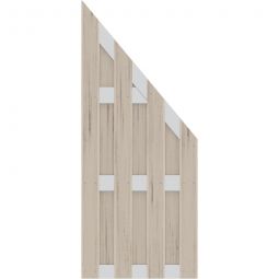 Panneau brise-vue, TraumGarten JUMBO bois composite ALU sable, raccordement 74x179 sur 90cm, lamelles: 10x115mm