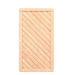 Portail panneau brise-vue bois, TraumGarten ALTAI-MARO 98x179cm, sens d'ouverture sélectionnable