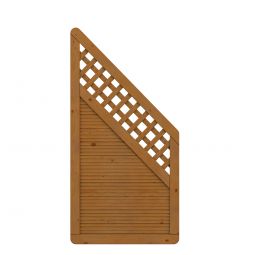 Panneau brise-vue bois, TraumGarten ARZAGO marron, raccordement 90x179cm sur 90cm