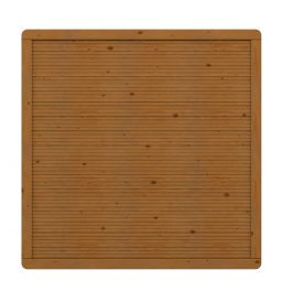 Panneau brise-vue bois, TraumGarten ARZAGO marron 179x179cm cadre renforcé, lames rabotées lisses