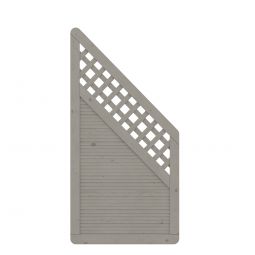 Panneau brise-vue bois, TraumGarten ARZAGO gris, raccordement 90x179cm sur 90cm