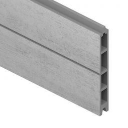Panneau brise-vue composite, lame simple gris, TraumGarten SYSTEM WPC dimensions (Lxlxh): 178,3x16x2,1cm, raccourcissable