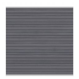 Panneau brise-vue composite, TraumGarten SYSTEM WPC PLATINUM gris, profil argent dimensions max. 178x183 cm (Lxh), kit consistent de 12 lames lavables et 2 profils de finitions