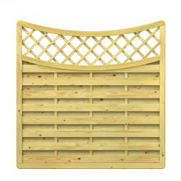 Panneau brise-vue bois, TraumGarten XL 179x179cm avec treillis rond-dessous cadre renforcé,  lames rabotées lisses