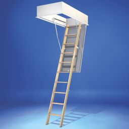 Escalier escamotable isolé Wellhöfer GutHolz + 3D incl. systéme de fermeture de plafond prouvé et isolation thermique en 3D, production sur mesure possible