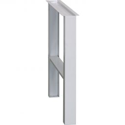 Piètement d'établi Wellker Standard en acier à profilé en U robuste avec traverse