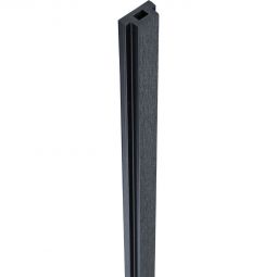 GroJa cache-poteau BPC pour poteau de clôture à lames gris anthracite Pour fermer les rainures ouvertes des poteaux BPC