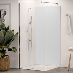 Panneau mural douche aluminium composite Winwall Basics blanc pur vendu à l'unité ou en set, différentes tailles au choix
