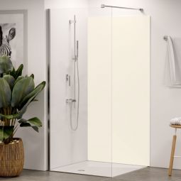 Panneau mural douche aluminium composite Winwall Trend ivoire vendu à l'unité ou en set, différentes tailles au choix
